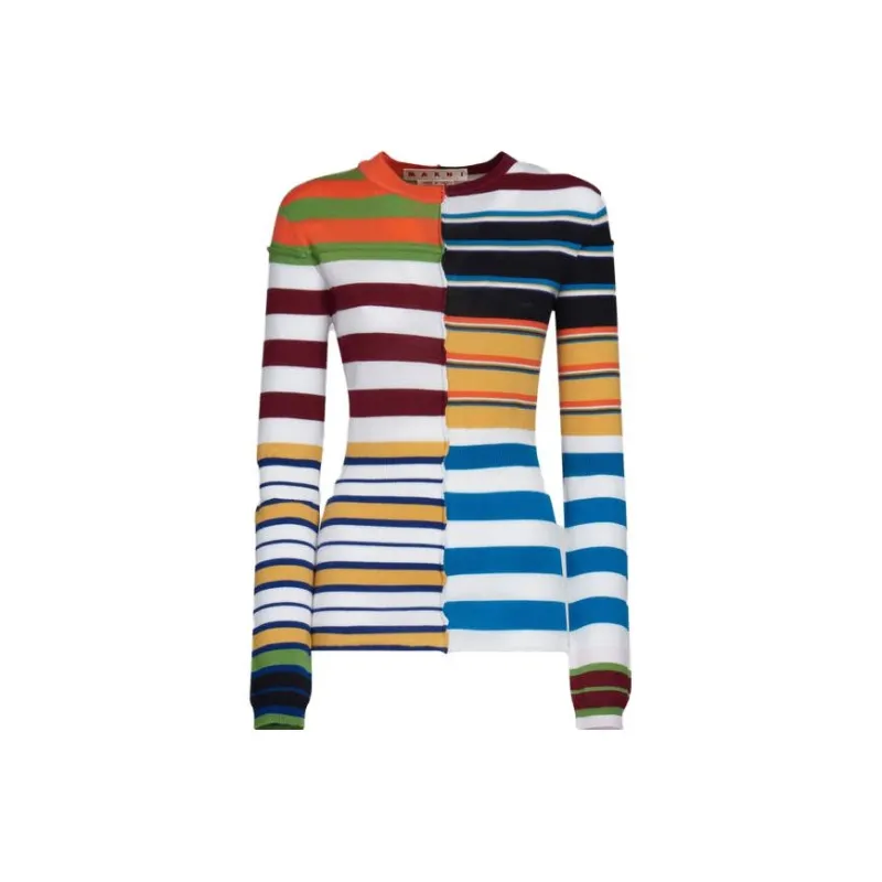 MARNI Patchwork Striped Jumper-0