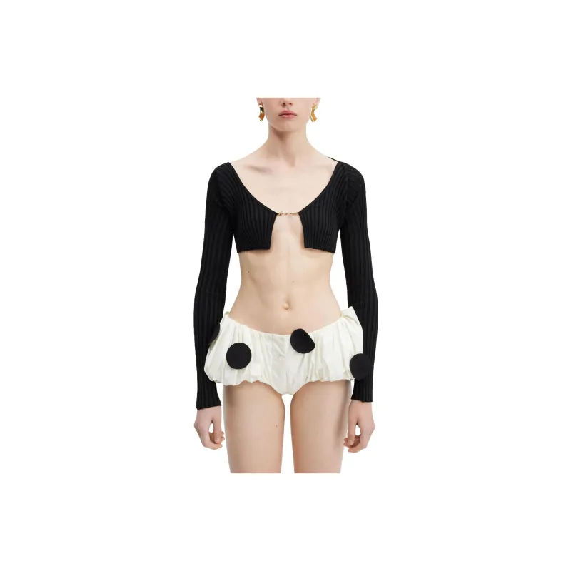 Jacquemus La Maille Pralu Micro Charm Logo Cardigan Pink-12
