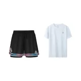 Black Shorts+White Top