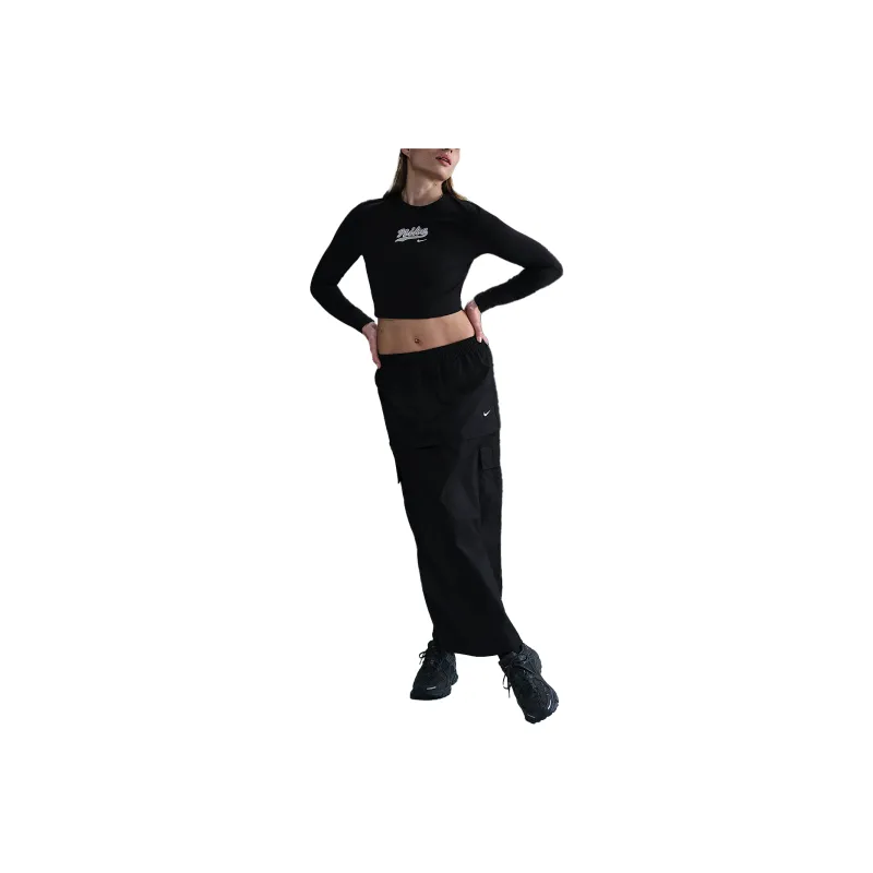 Nike SportswearCourt Crop Tops Women's Black-0