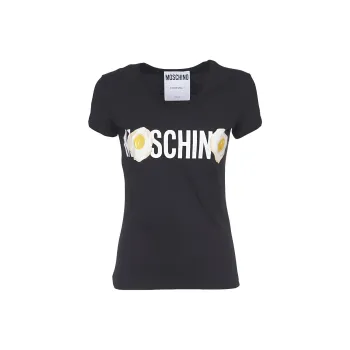MOSCHINO Fried Egg Logo print T shirt