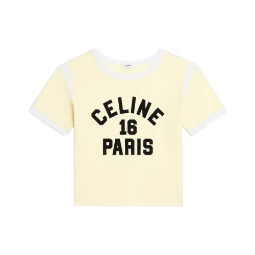 CELINE T Shirts Women's Yellow