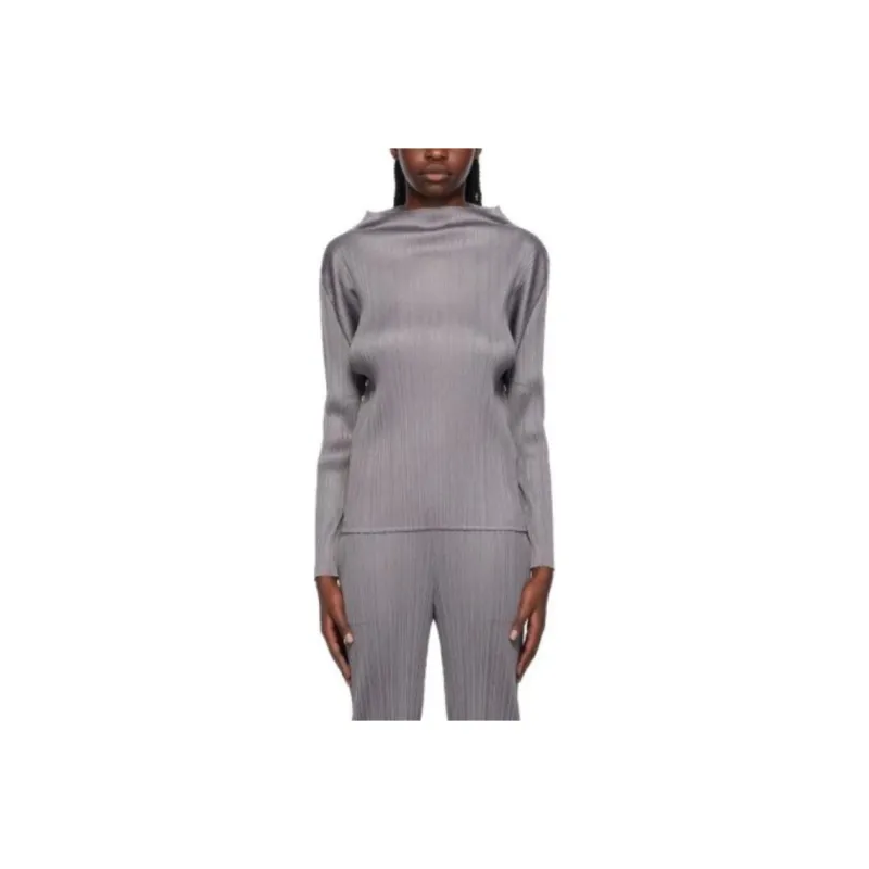 Homme Plissé Issey Miyake T-Shirt Women's Gray-0