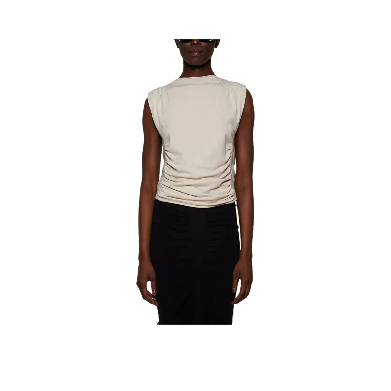 Alexander Wang Ruched Tank Top Cement-0