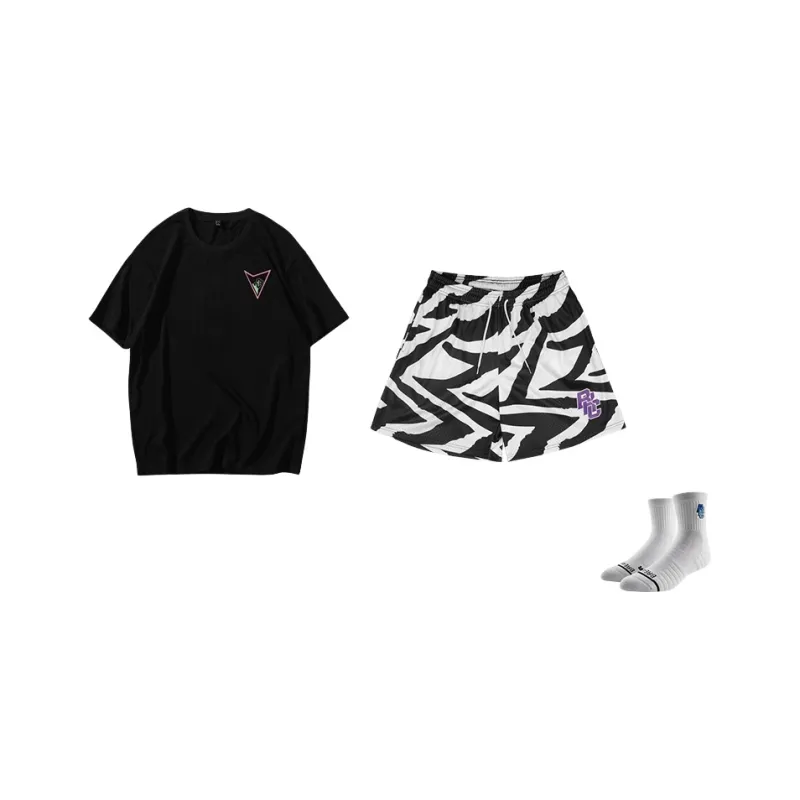 BKCXZICE Loose Fit Breathable Sports Shorts Unisex Zebra Print-6