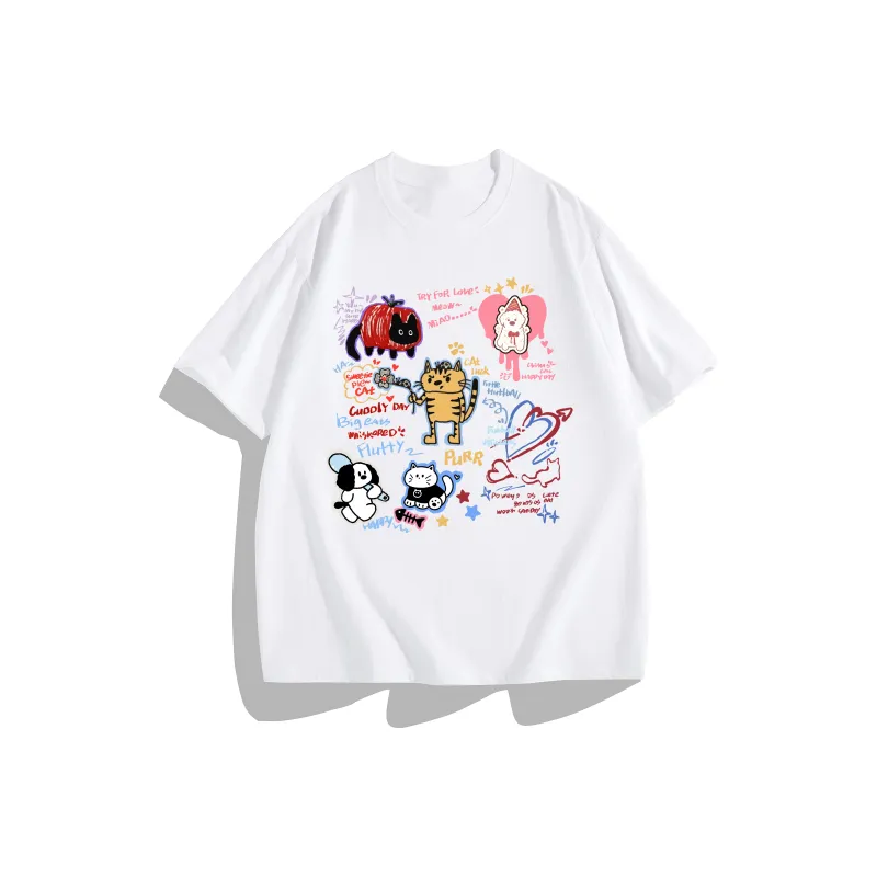 Tryforlove Drop Shoulder Sleeve T Shirt Unisex-0