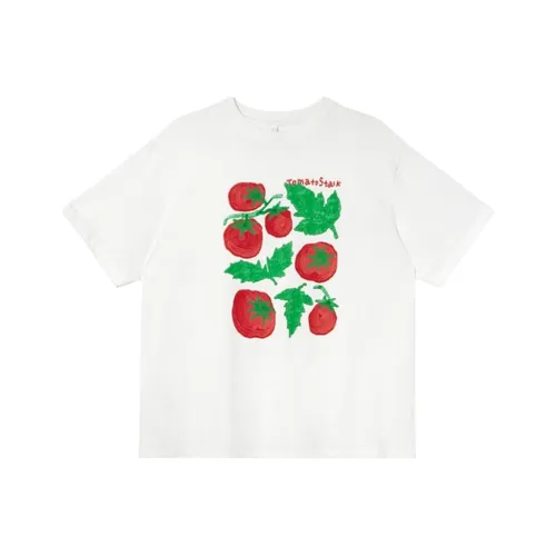 VINMUK Regular T Shirt Unisex Apricot Ecru