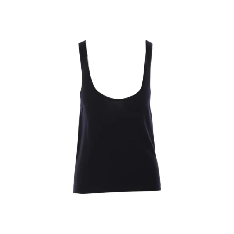 SAINT LAURENT Straight Hem Sleeveless Tank Top-0