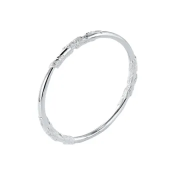 HAOYINFANG 999 Fine Silver Bangles Women's
