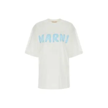 MARNI Logo Printed Crewneck T Shirt