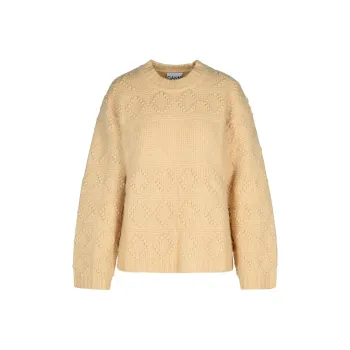 GANNI Intarsia logo Sweater