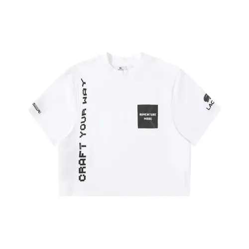 LACOSTE Minecraft SS22 Straight T Shirt Women's White