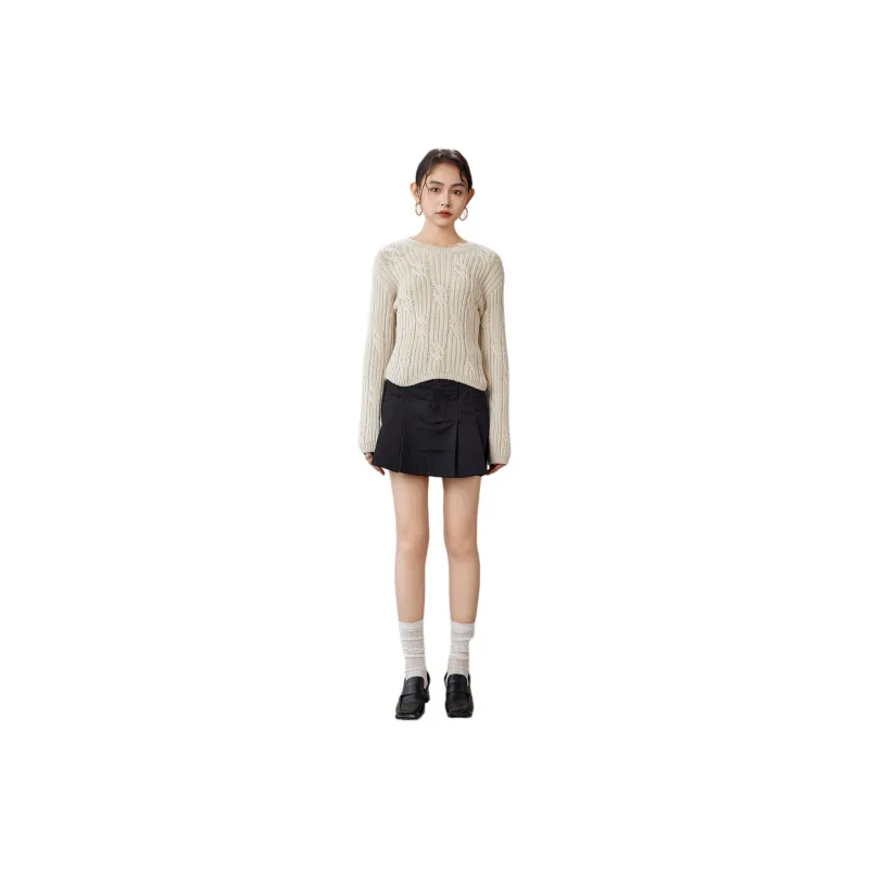 A21 Sweater Women's White Khaki-0