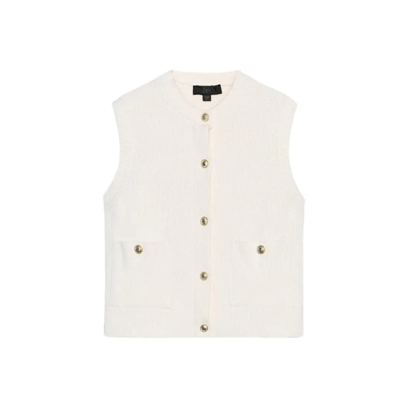 ZARA Tank Tops Women's White-0