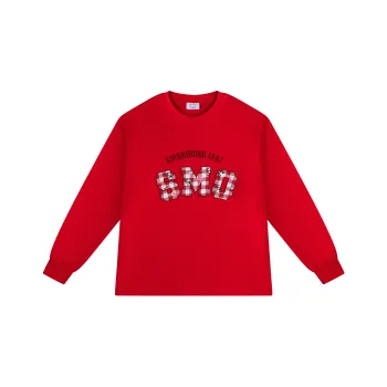 SMORODINA Drop Shoulder Sleeve T Shirt Unisex Red