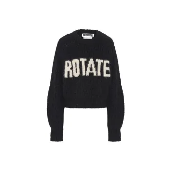 Rotate Logo Intarsia Puff Sleeved Jumper