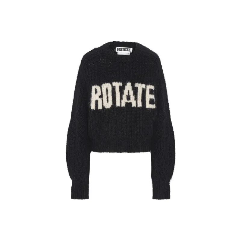 Rotate Logo Intarsia Puff Sleeved Jumper-0