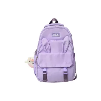 URBAN FOREST Nylon Backpack Unisex Black, Purple, Orange, Sky Blue, Pink