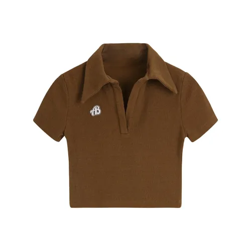 PAIN OR PLEASURE Summer Regular T Shirt Women's Brown