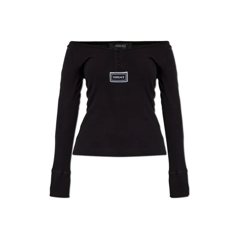 VERSACE Ribbed Lingerie Top-0