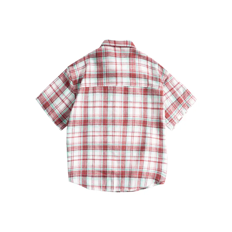 Lightning X Storm Shirt Unisex Red And White Plaid-1