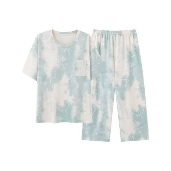 XISHE Pajama Set Women's Light Blue