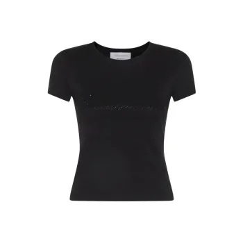 Blumarine Logo embellishment Cotton T shirt