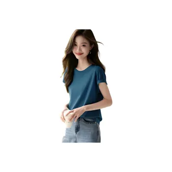 Mo Han Yi Mei T Shirt Women's Peacock Blue
