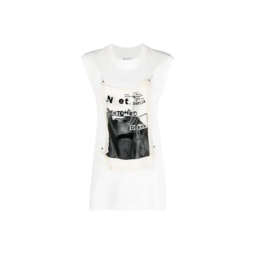 Maison Margiela Graphic Printed Sleeveless T Shirt