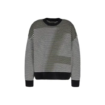 ARMANI EXCHANGEAE SS24 Sweater Women's Black White