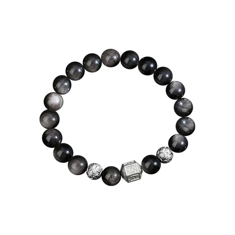 Zheng Baifu Natural Obsidian Bracelets Unisex-0