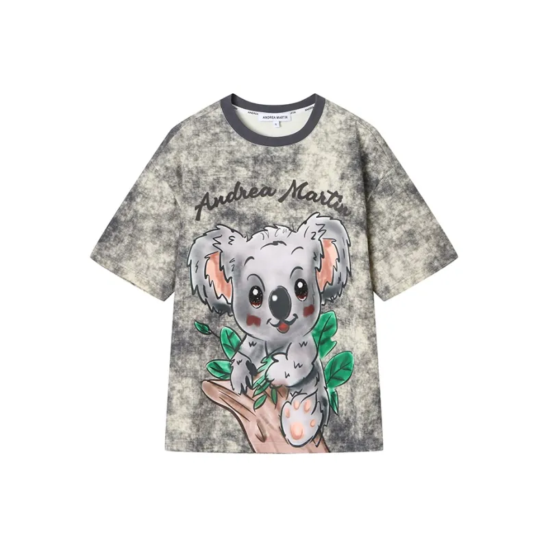 ANDREA MARTIN Raglan Sleeve T Shirt Women's Gray-0
