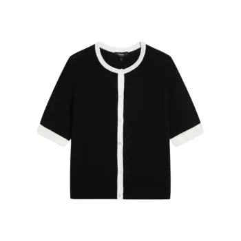 THEORY Short-Sleeve Cardigan