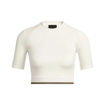 Adidas Ivy Park Seamless Crop Top Off White