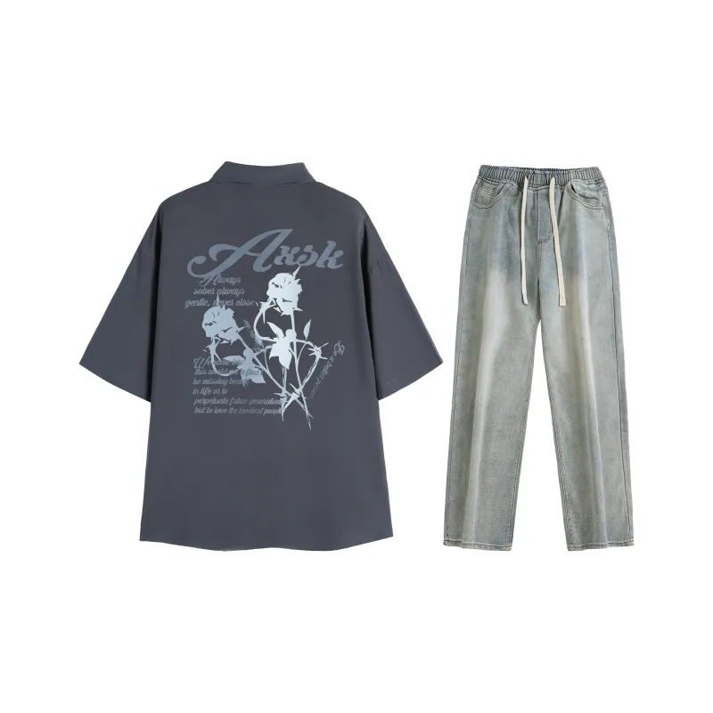 A.X.S.K Shirt Matching Set Unisex-36