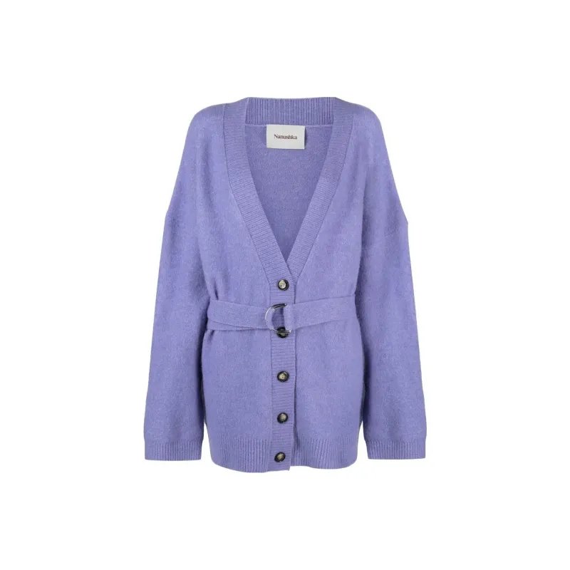 NANUSHKA Drop shoulder Belted Cardi coat-0
