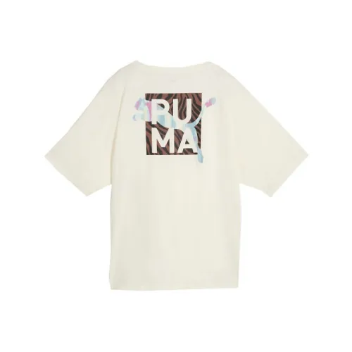 PUMA T shirt De Training Boyfriend Animal Remix Femme T Shirt Women's Ecru