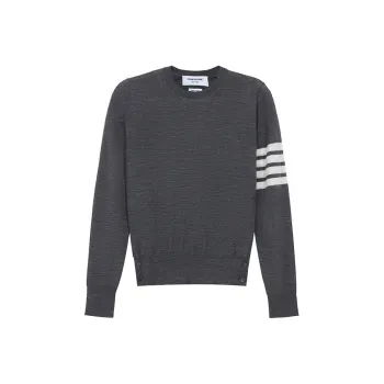 THOM BROWNE 4 Bar Ribbed Crewneck Jumper