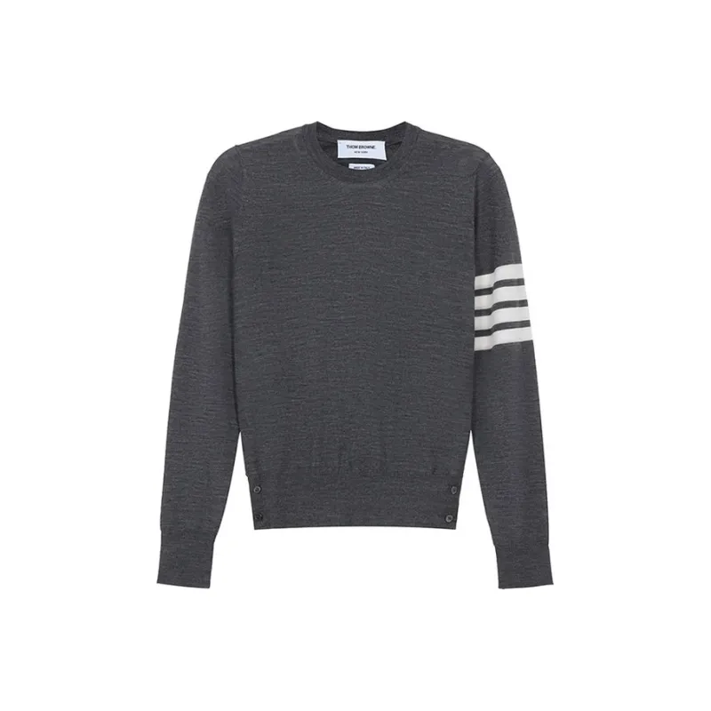 THOM BROWNE 4 Bar Ribbed Crewneck Jumper-0