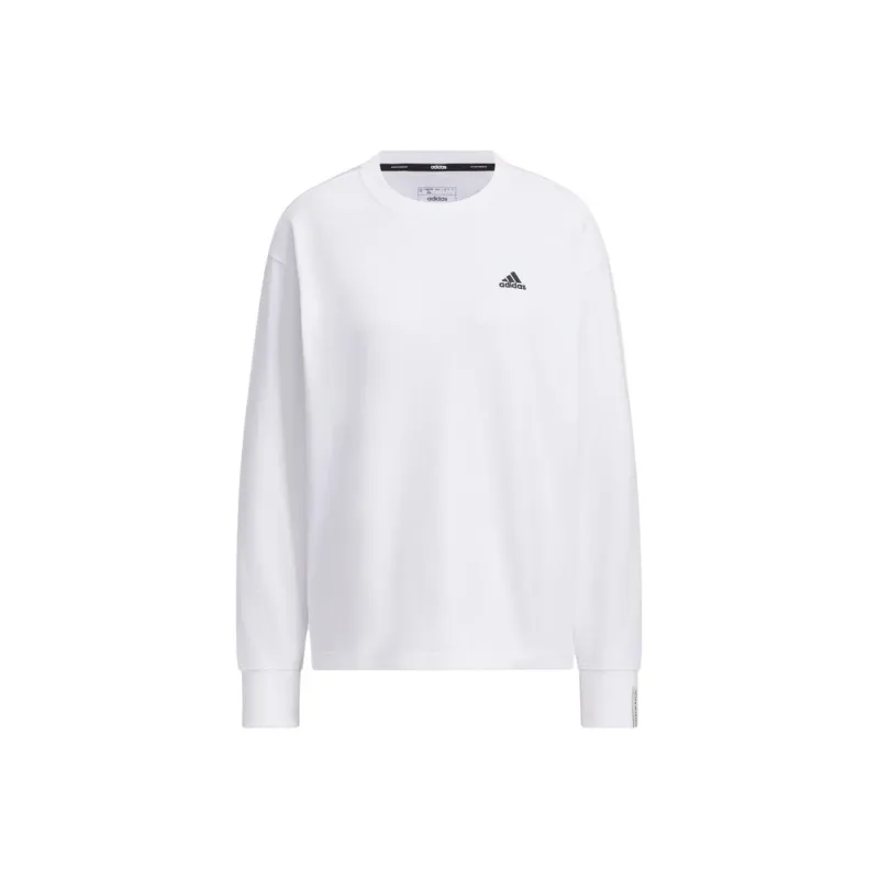 Adidas Clothing Drop Shoulder Sleeve T Shirt Women's White-0