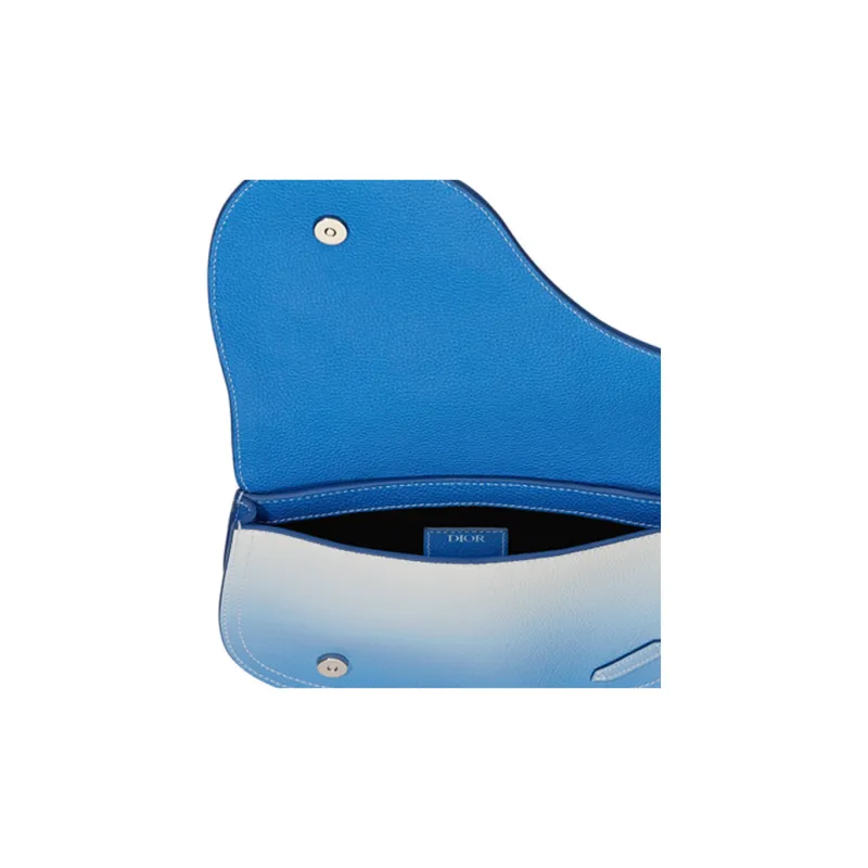 DIOR Saddle Cow Leather Saddle Bag, Shoulder Bag, Crossbody Bag, Clutch Men's Blue-4