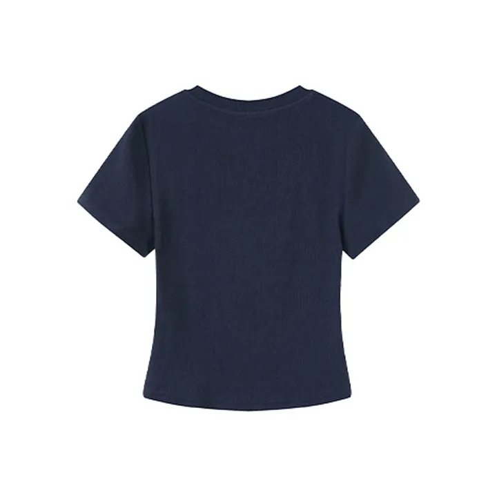 Kazakhstan T Shirt Women's Navy Blue-1