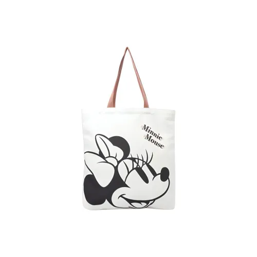 MESUCA Disney Collaboration Canvas Canvas Bag Shoulder Bags Medium Size Women's White Minnie
