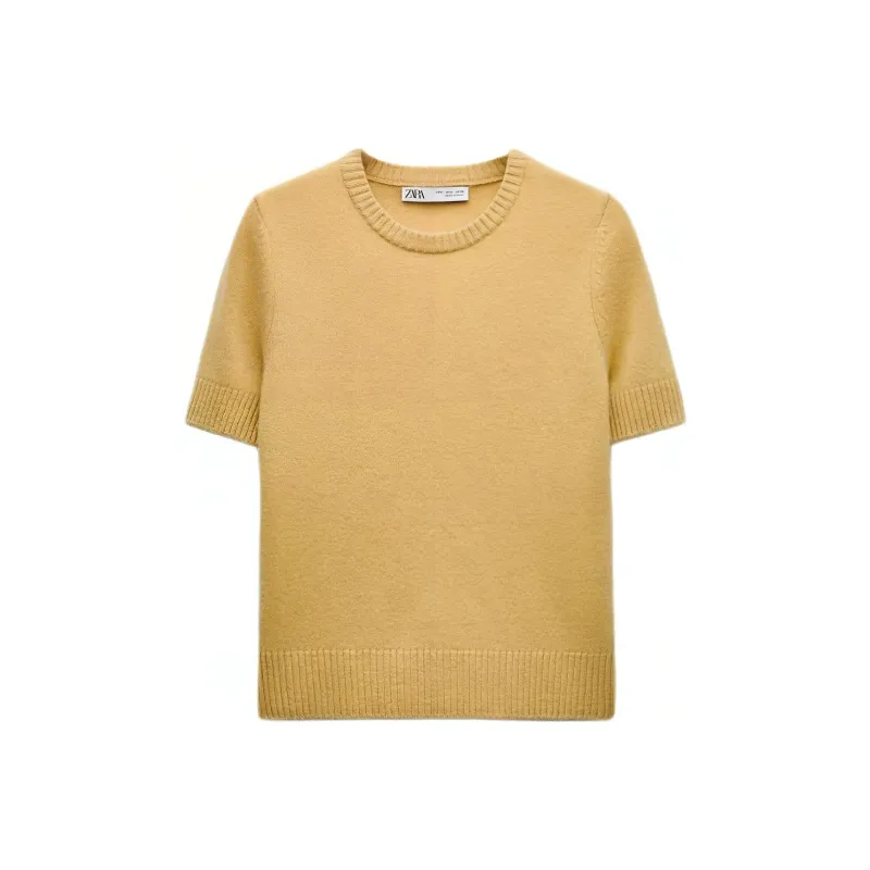 ZARA Sweater Women's Light Yellow-0