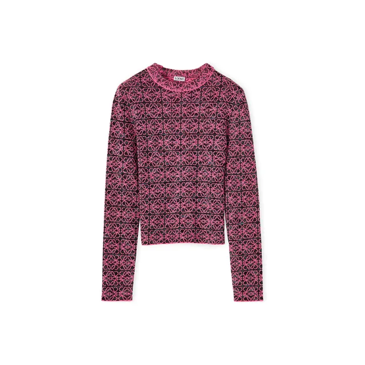 LOEWE Anagram Sweater 'Pink/Black'-0
