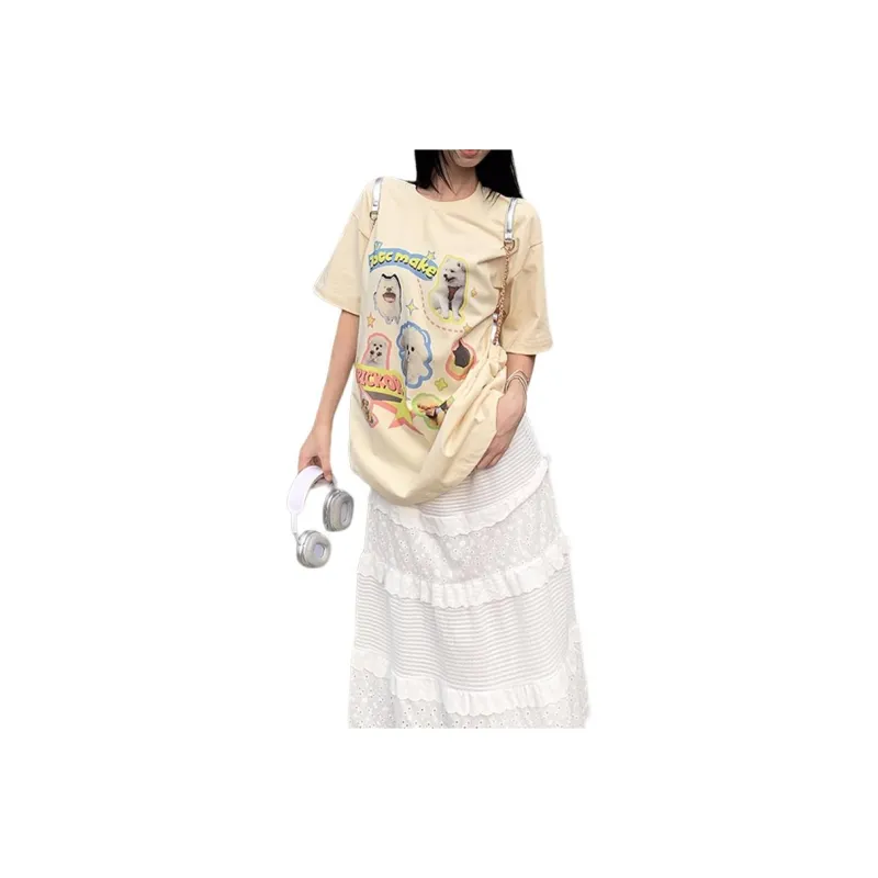 FOREVER 21 Drop Shoulder Sleeve T Shirt Women's-5