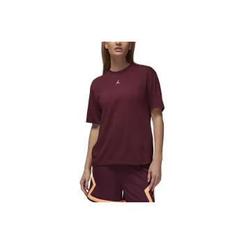 Jordan Drop Shoulder Sleeve T-Shirt Women's Deep Red