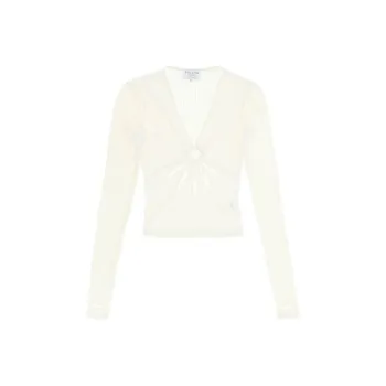 Collina Strade Cut out Detailing V neck Top