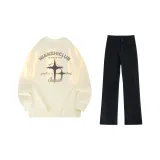 Light Apricot (Long-Sleeved)+Black Jeans