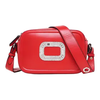 DEERE JACK Cow Leather Crossbody Bag, Shoulder Bag Trumpets Women's Red